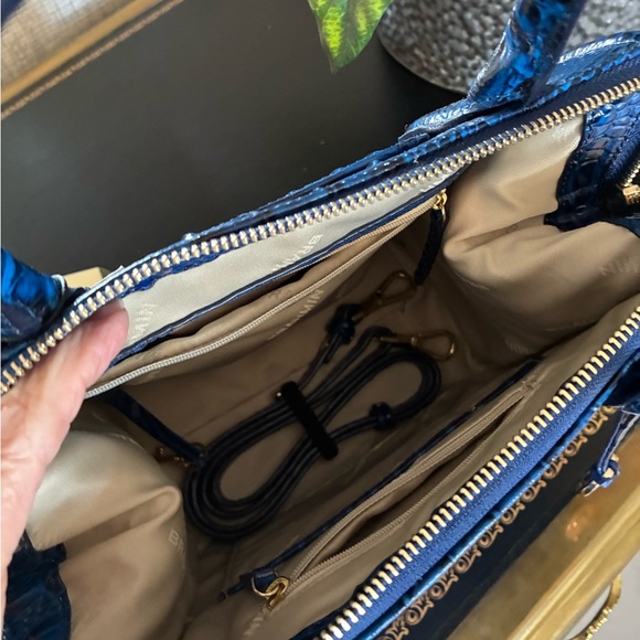 Brahmin Small Caroline NWT in Sapphire Blue Top Handle Satchel Never Carried - Picture 6 of 10